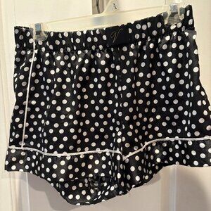 Victoria's Secret Satin Pajama Shorts Size S Polka Dot